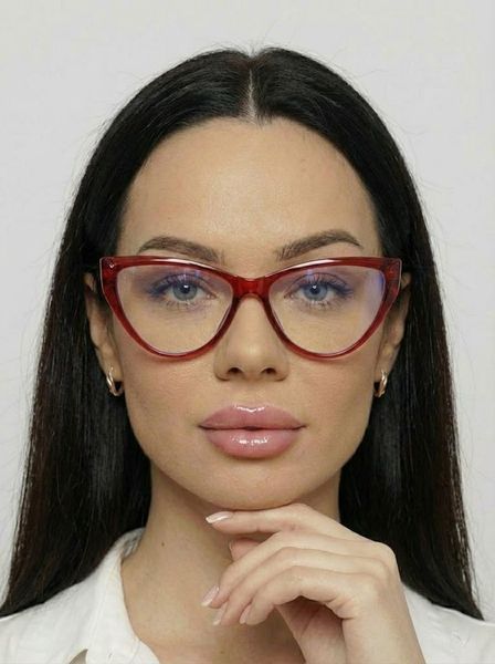 Очки солнцезащитные Blue Blocker имиджевые красные с прозрачными линзами 20014803 фото