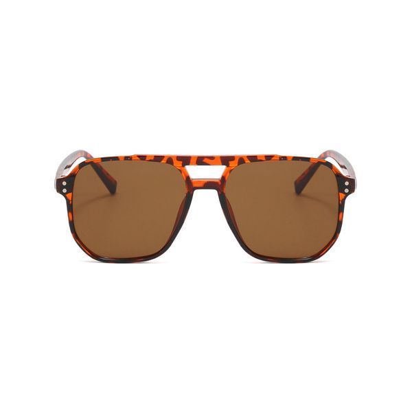 Очки солнцезащитные авиатор Aviator леопардовые с коричневыми линзами 20014636 фото