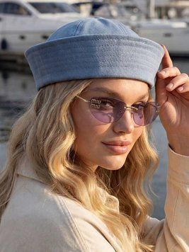 Шапка морячка Harbor Jeans з джинсу блакитна 20015060 фото