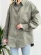 Жіноча сорочка джинсова Change Oversize зелена хакі (фісташкова) 20015091 фото 6